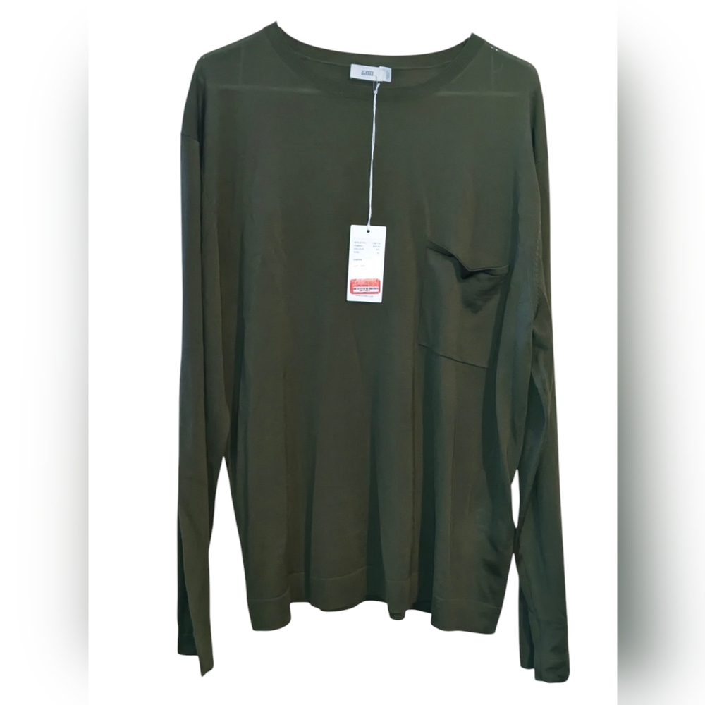 CLOSED Germany Men's Lightweight Crewneck Wool Pullover Sweater | Sz XL | Green